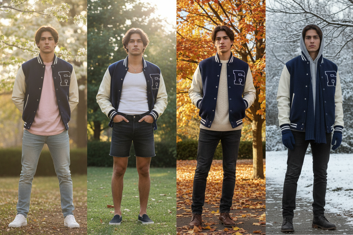 Varsity Jacket Outfit Ideas for Every Season