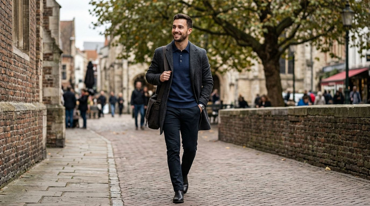 Men's Collared Sweatshirts: Fabric and Layering Guide