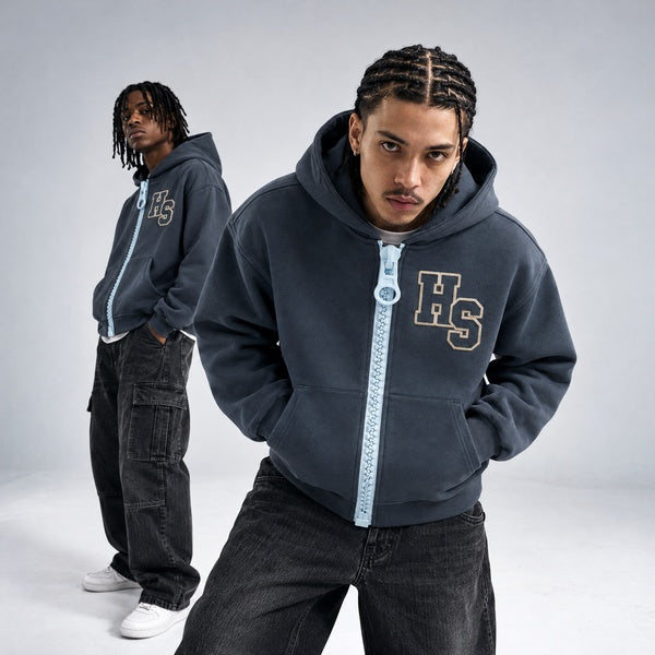 Unisex Oversized Chunky-Zip Boxy Hoodie — image 4