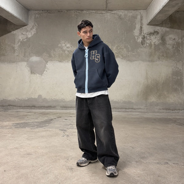Unisex Oversized Chunky-Zip Boxy Hoodie — image 2