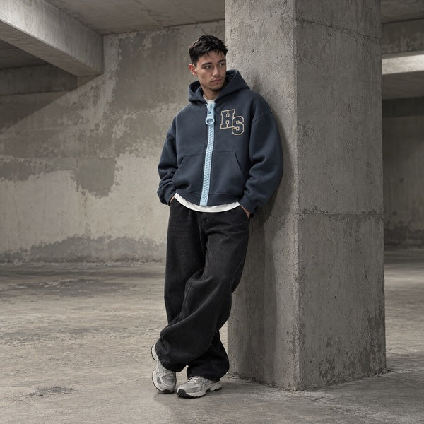 Unisex Oversized Chunky-Zip Boxy Hoodie — image 3