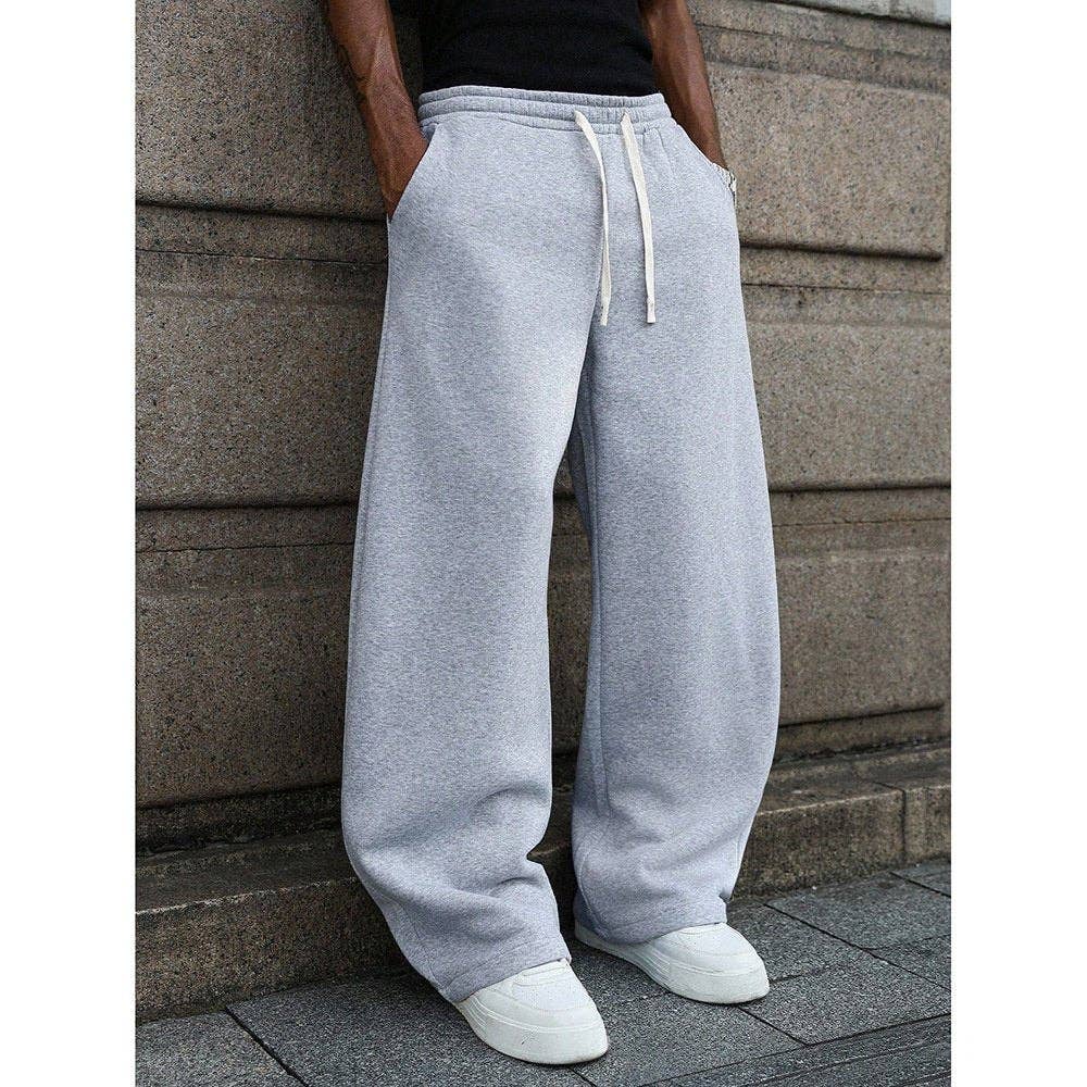 Heavy Standard straight-leg sweatpants, relaxed men's fit with drawcord