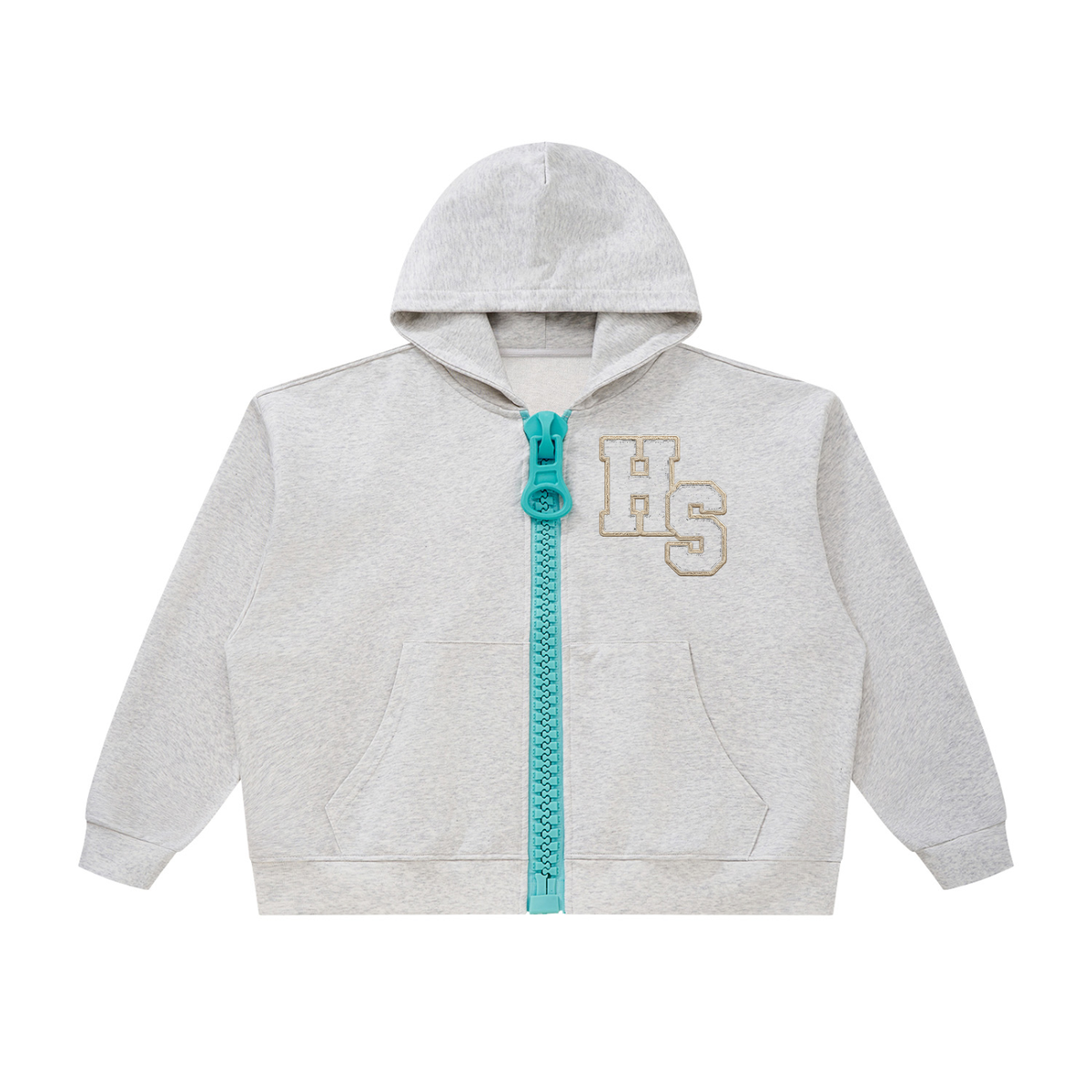 Unisex Oversized Chunky-Zip Boxy Hoodie