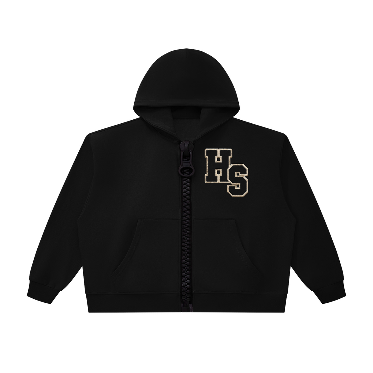 Unisex Oversized Chunky-Zip Boxy Hoodie